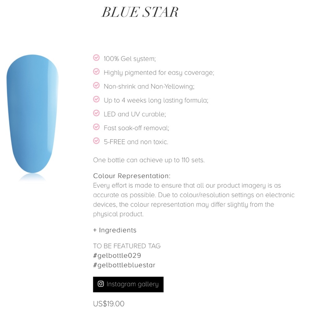 The Gel Bottle Blue Star Gel Polish
